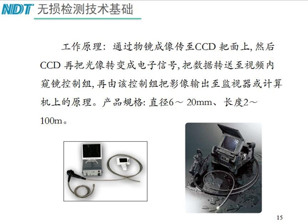 電子視頻內窺鏡工作原理：通過物鏡成像傳至CCD耙面上，然后CCD再把光像轉變成電子信號，把數據轉送至視頻內窺鏡控制組，再由該控制組輸出至監視器或計算機上。