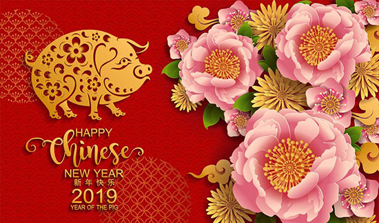 亞泰光電2019春節放假通知，祝大家2019年豬年大吉大利！